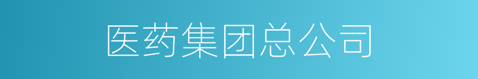 医药集团总公司的同义词
