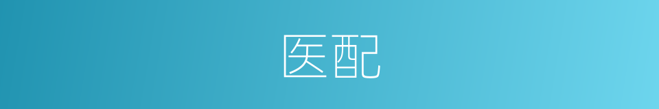 医配的同义词