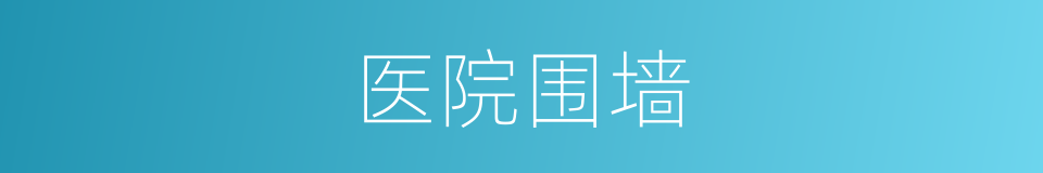 医院围墙的同义词