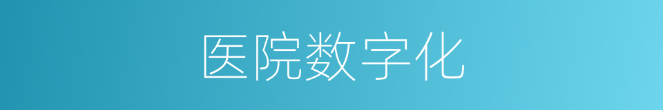 医院数字化的同义词