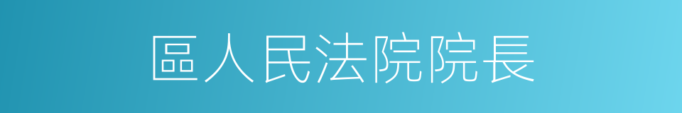 區人民法院院長的同義詞