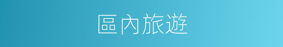 區內旅遊的同義詞