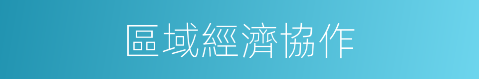 區域經濟協作的同義詞