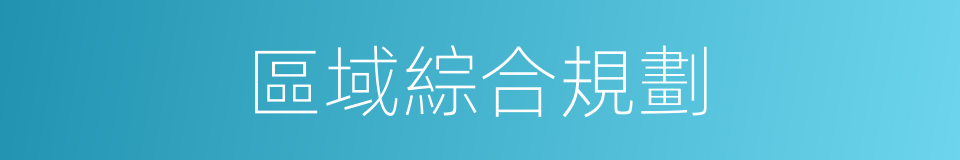 區域綜合規劃的同義詞