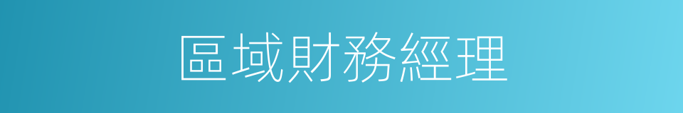 區域財務經理的同義詞