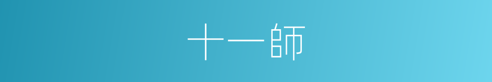 十一師的同義詞