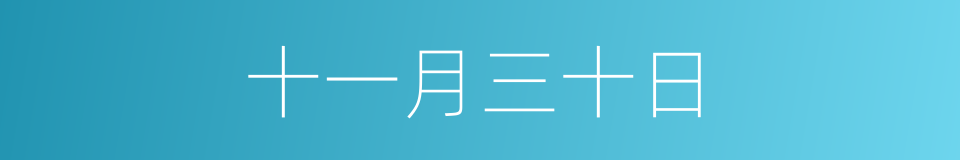 十一月三十日的同义词