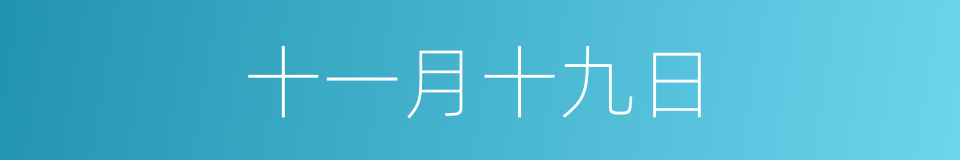 十一月十九日的同义词