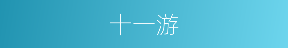 十一游的同义词