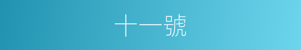十一號的同義詞