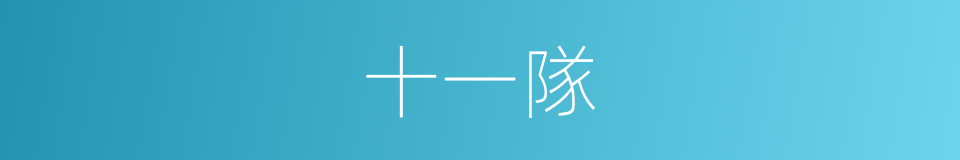 十一隊的意思