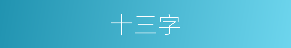 十三字的同义词