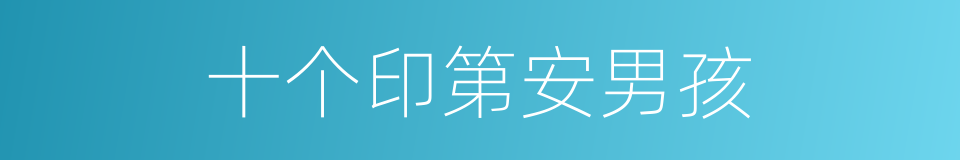 十个印第安男孩的同义词