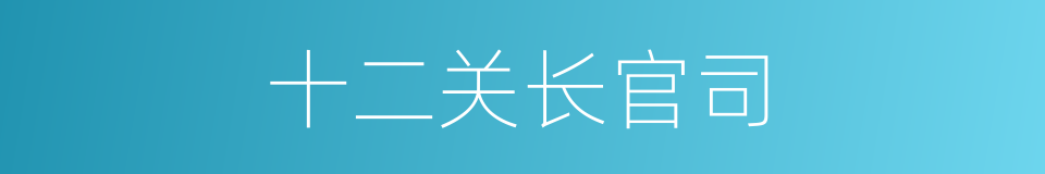 十二关长官司的同义词