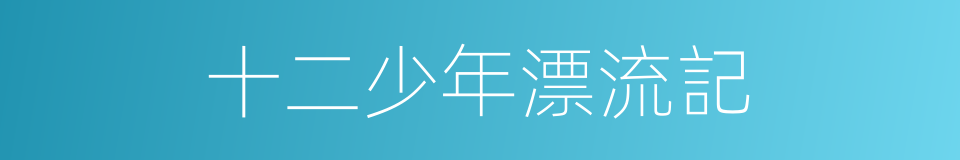 十二少年漂流記的同義詞