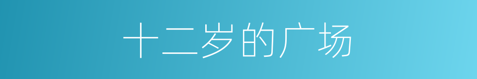 十二岁的广场的同义词