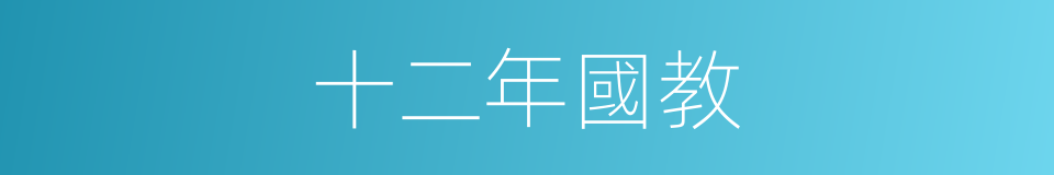 十二年國教的同義詞