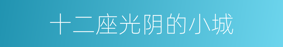 十二座光阴的小城的同义词