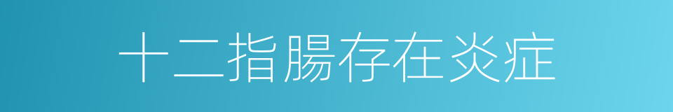 十二指腸存在炎症的同義詞