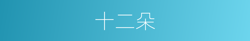 十二朵的同义词