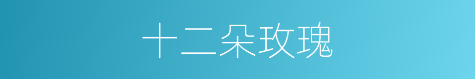 十二朵玫瑰的同义词