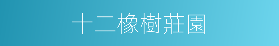 十二橡樹莊園的同義詞