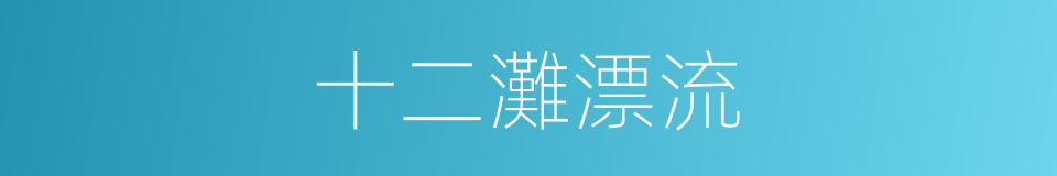 十二灘漂流的同義詞