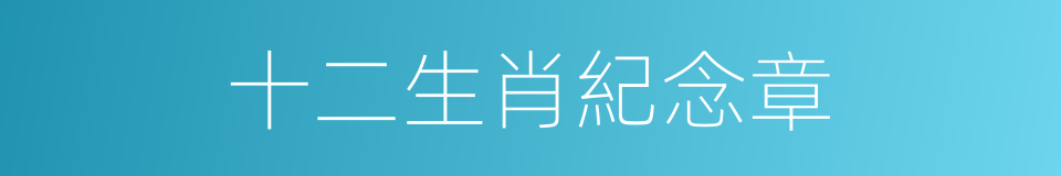 十二生肖紀念章的同義詞