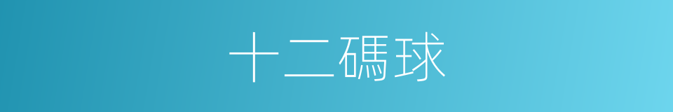 十二碼球的同義詞