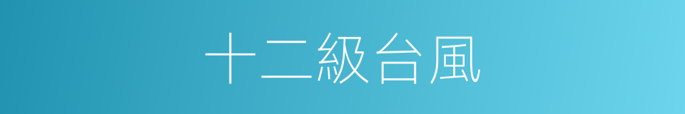 十二級台風的意思