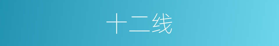 十二线的同义词