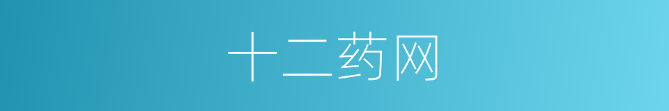十二药网的同义词