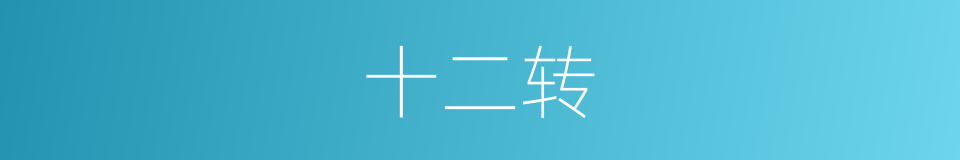 十二转的同义词