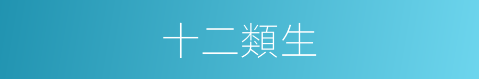 十二類生的意思