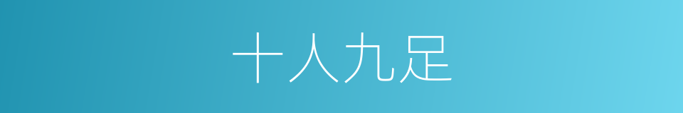 十人九足的同义词