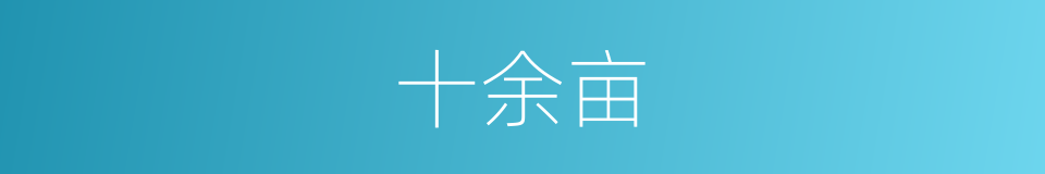 十余亩的同义词