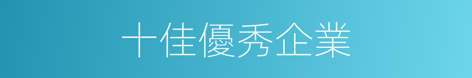 十佳優秀企業的同義詞