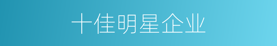 十佳明星企业的同义词