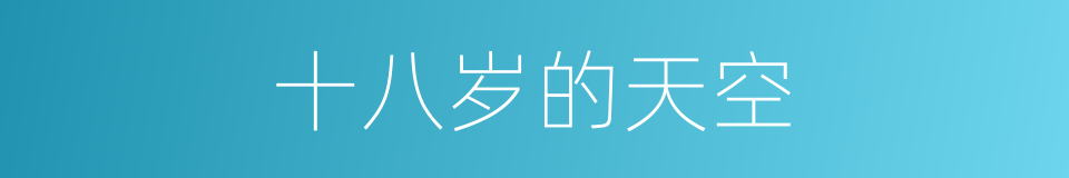 十八岁的天空的同义词