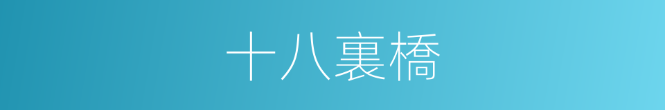 十八裏橋的同義詞