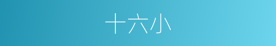 十六小的同义词