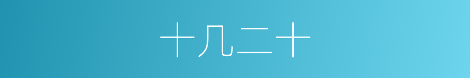 十几二十的同义词