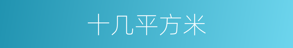 十几平方米的同义词