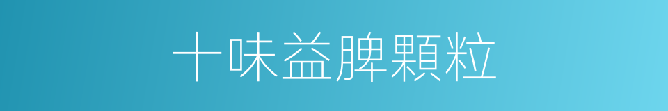 十味益脾顆粒的同義詞