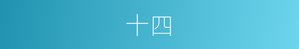 十四的同义词