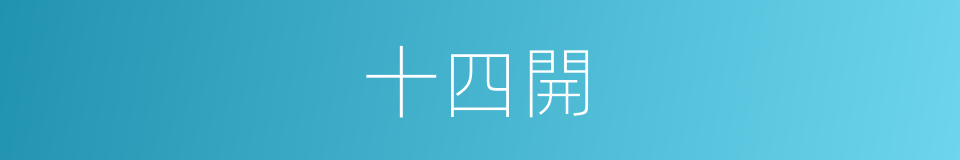 十四開的同義詞