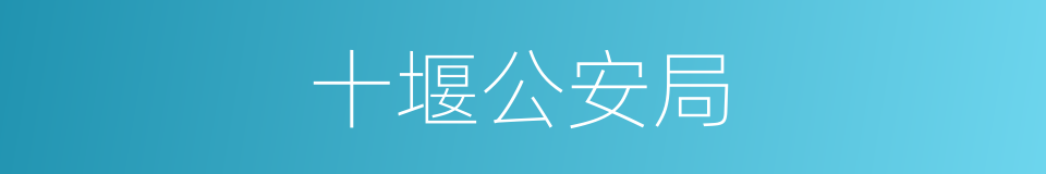 十堰公安局的同义词