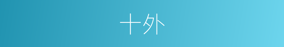 十外的同义词