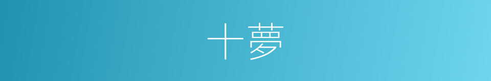 十夢的同義詞