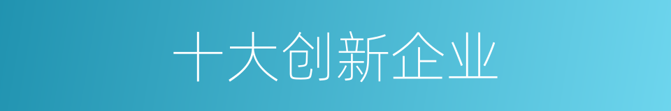 十大创新企业的同义词